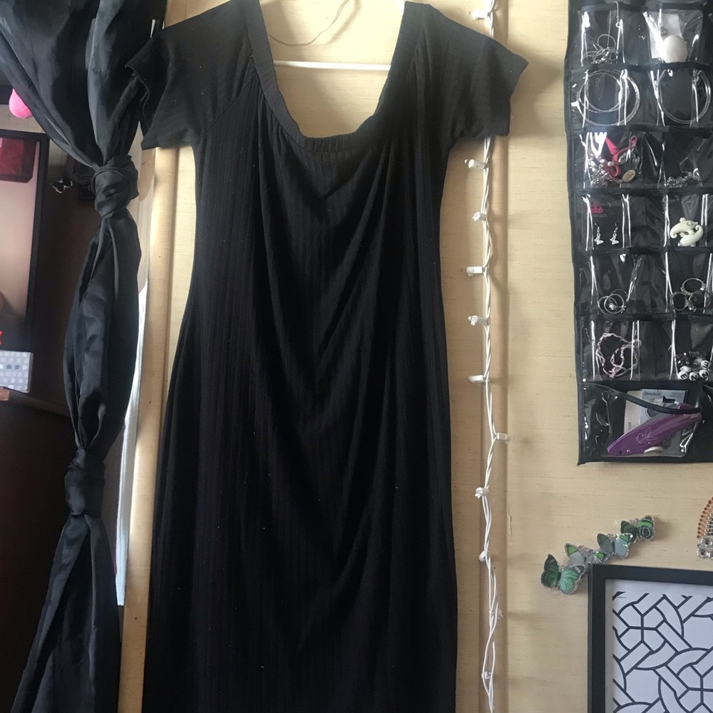 Tight black dress